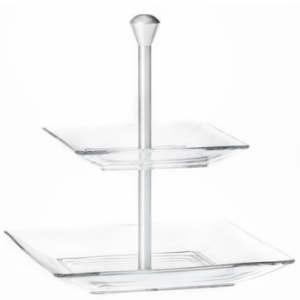 Modi' 2 Tiered Tray W/Metal St
