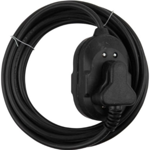 10A ELECTRICAL EXT LEAD 3M BLACK