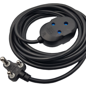 16A ELECTRICAL EXT LEAD 5M BLACK