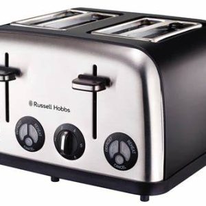 13976 RUSSELL HOBBS STAINLESS STEEL 4 SLICE TOASTER