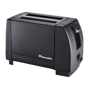 PET201 PINEWARE BLACK 2 SLICE TOASTER