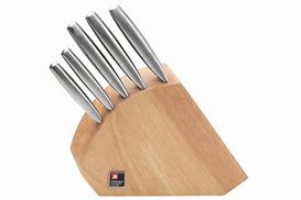 Sense 5 pce knife set with wooden block (6 pce)