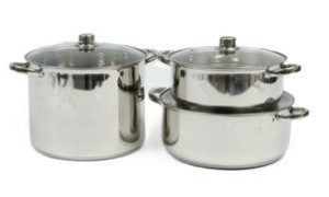 SSFP6 Salton Stainless Steel 6pce Cookware