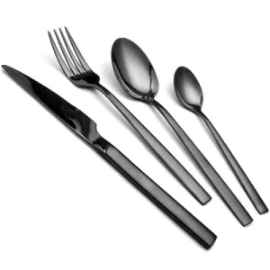 SALTON BLACK CUTLERY 16PCE