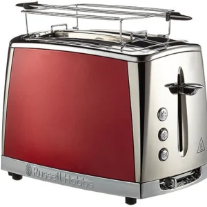 RUSSELL HOBBS 2 SLICE TOASTER LUNA SOLAR RED